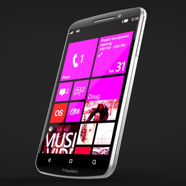 Concepto de BlackBerry con Windows Phone 8