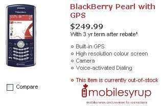 blackberry pearl 8110 gps rogers wireless