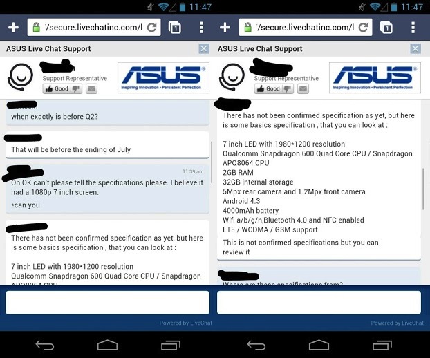 Live chat asus