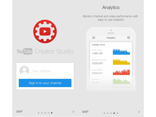 YouTube Creator Studio iOS app