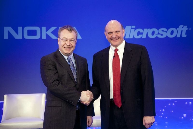 Stephen Elop Steve Ballmer Microsoft Nokia