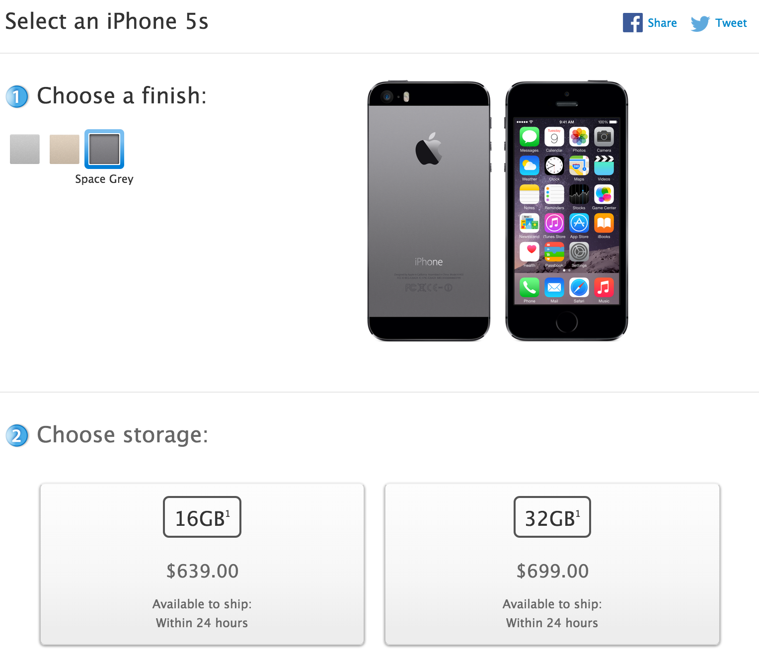 iphone 5s price and features