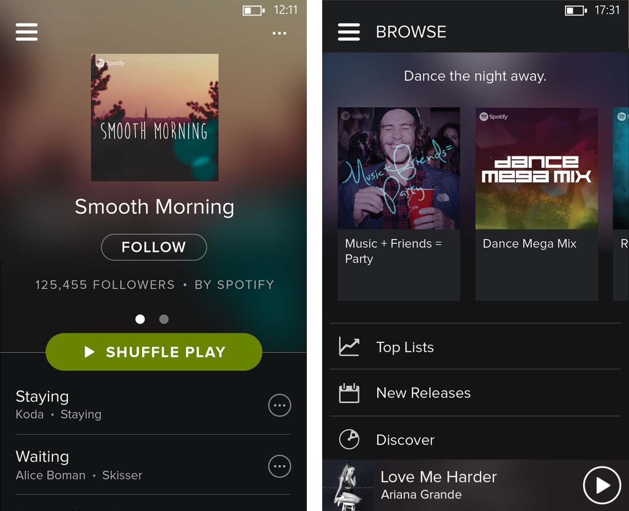 Spotify for Windows Phone gets redesigned to look like iOS ...