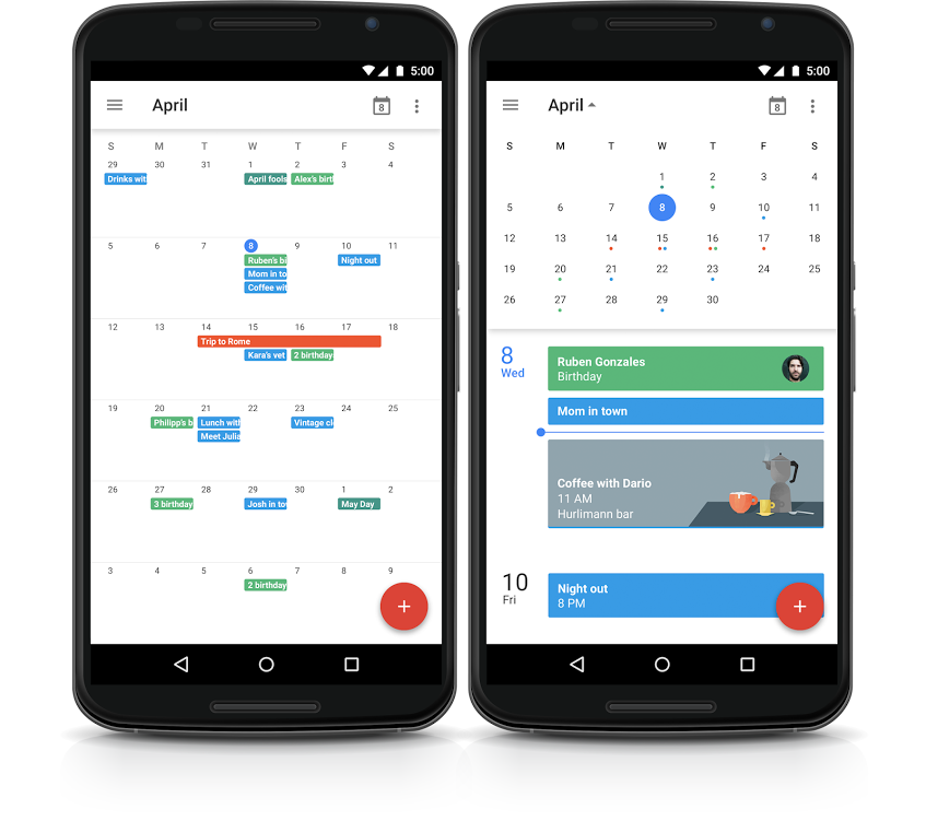 Google Calendar Month View