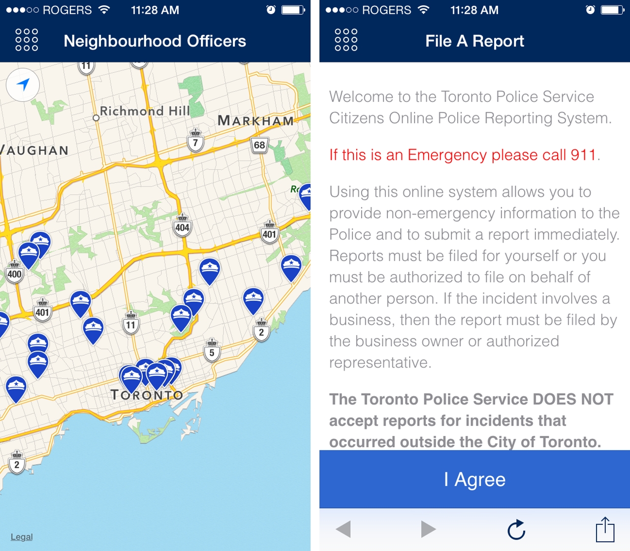 Toronto Police Services Mobile App