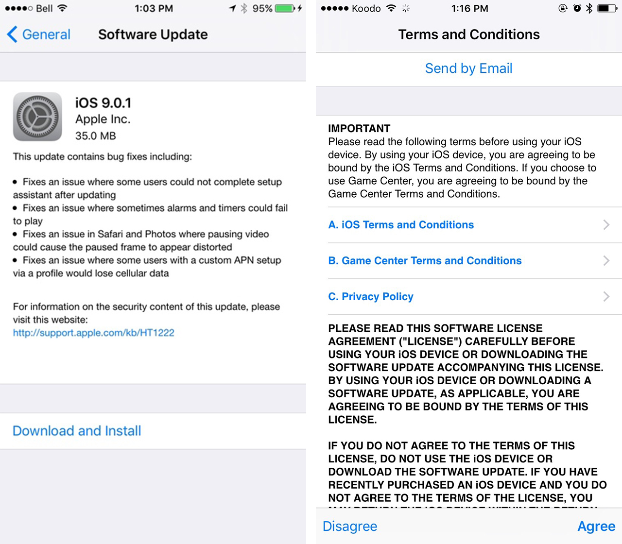 Apple releases iOS 9.0.1, fixes setup and alarm issues on iPhones and ...