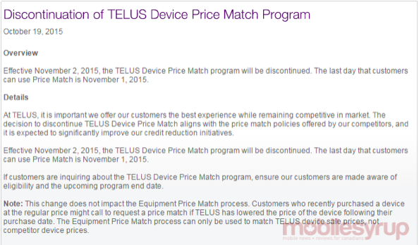 telus device match program discontinue mobilesyrup
