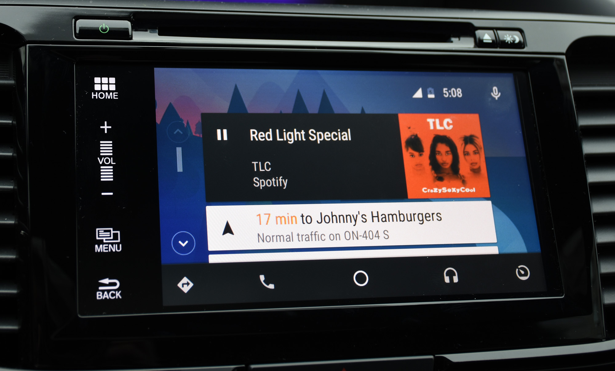 Android Auto home screen music_1