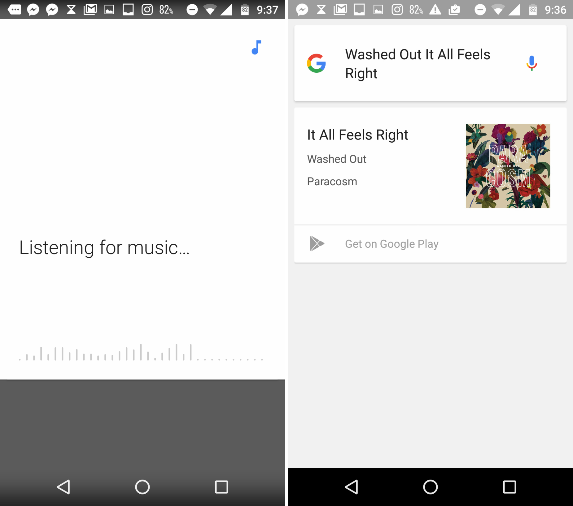 google now music identification