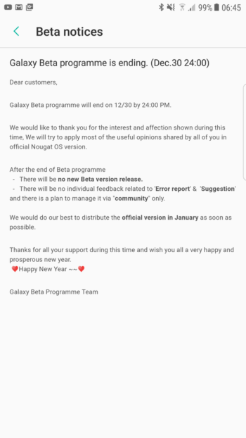 Galaxy S7 Beta