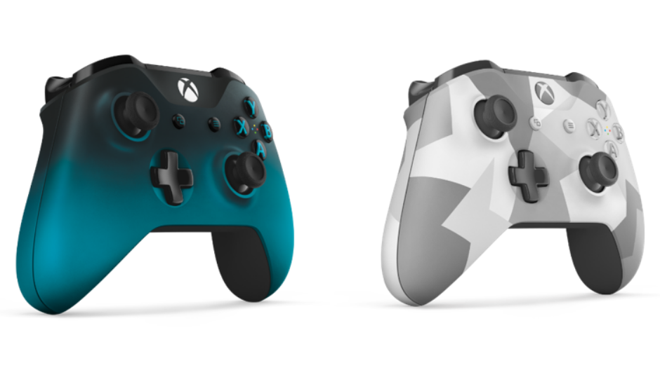 Xbox One Ocean Shadow and Winter Forces controllers