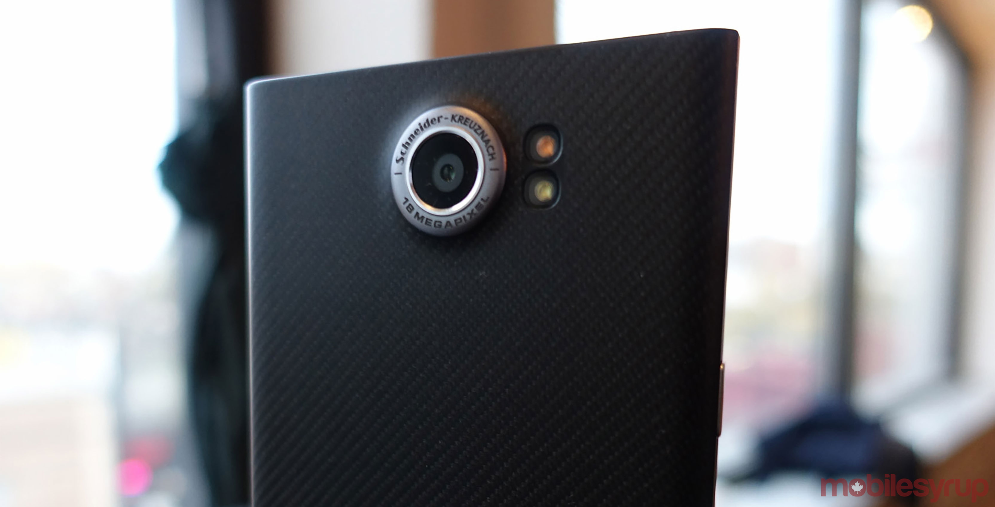 BlackBerry privé smartphone back camera