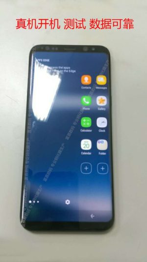 front of Galaxy S8 smartphone