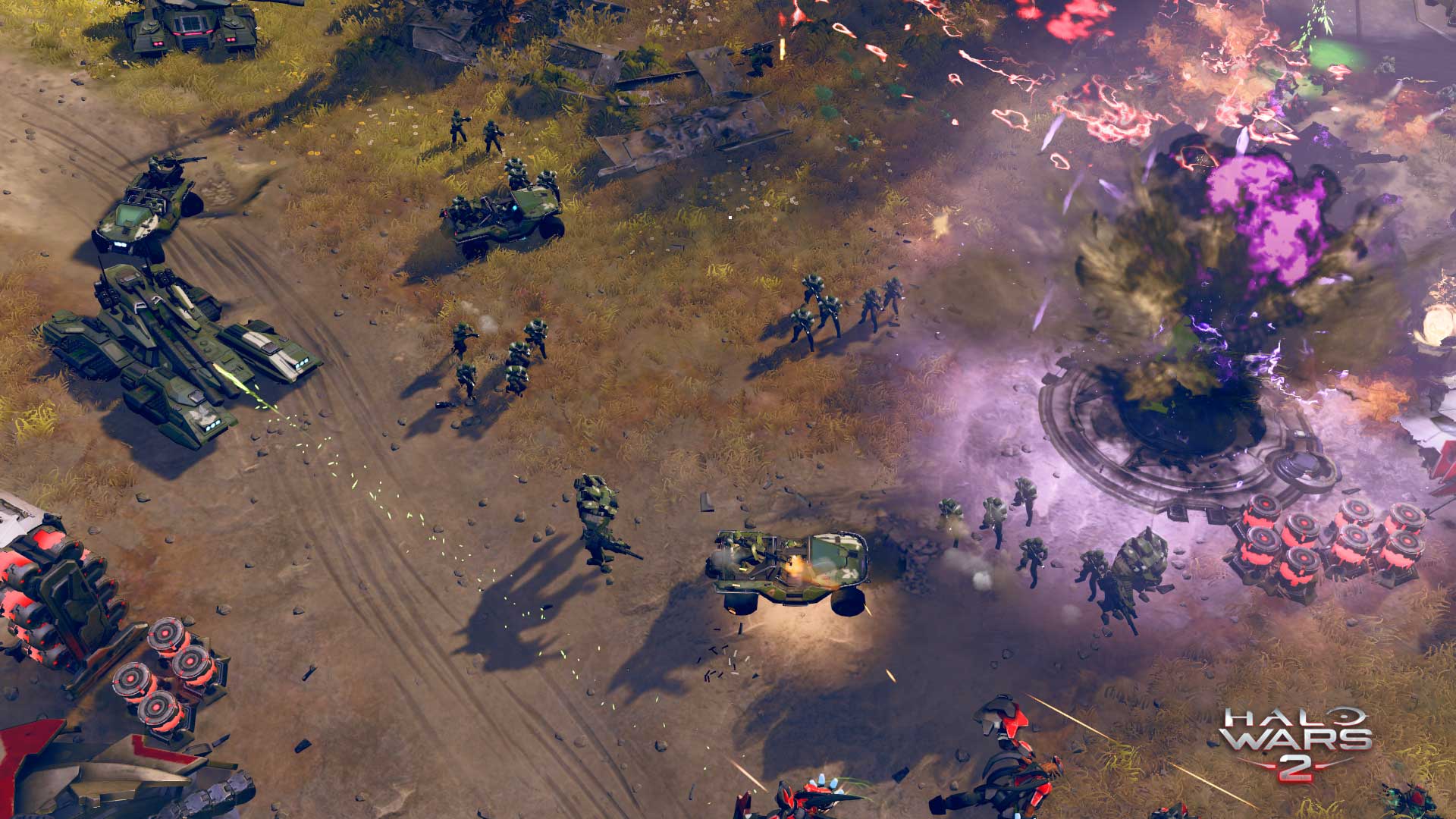 Large scale battle in Halo Wars 2