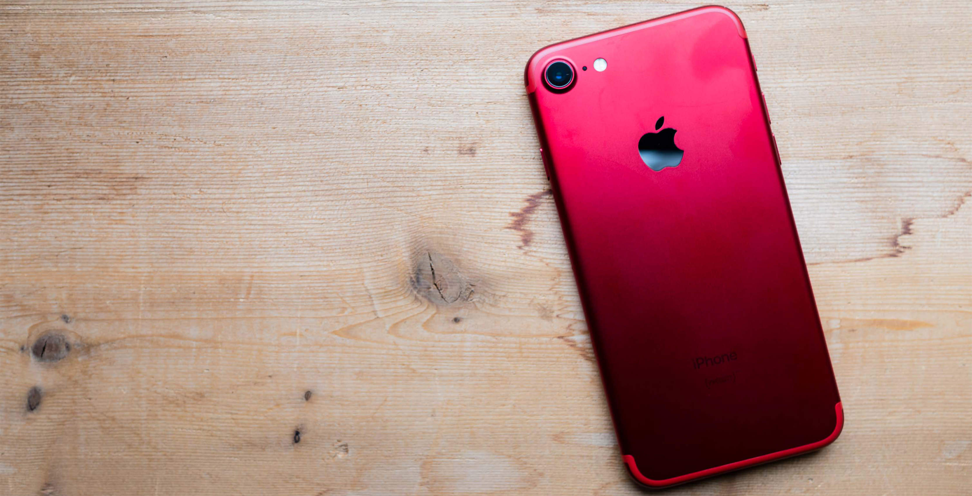 back of Product Red iPhone 7
