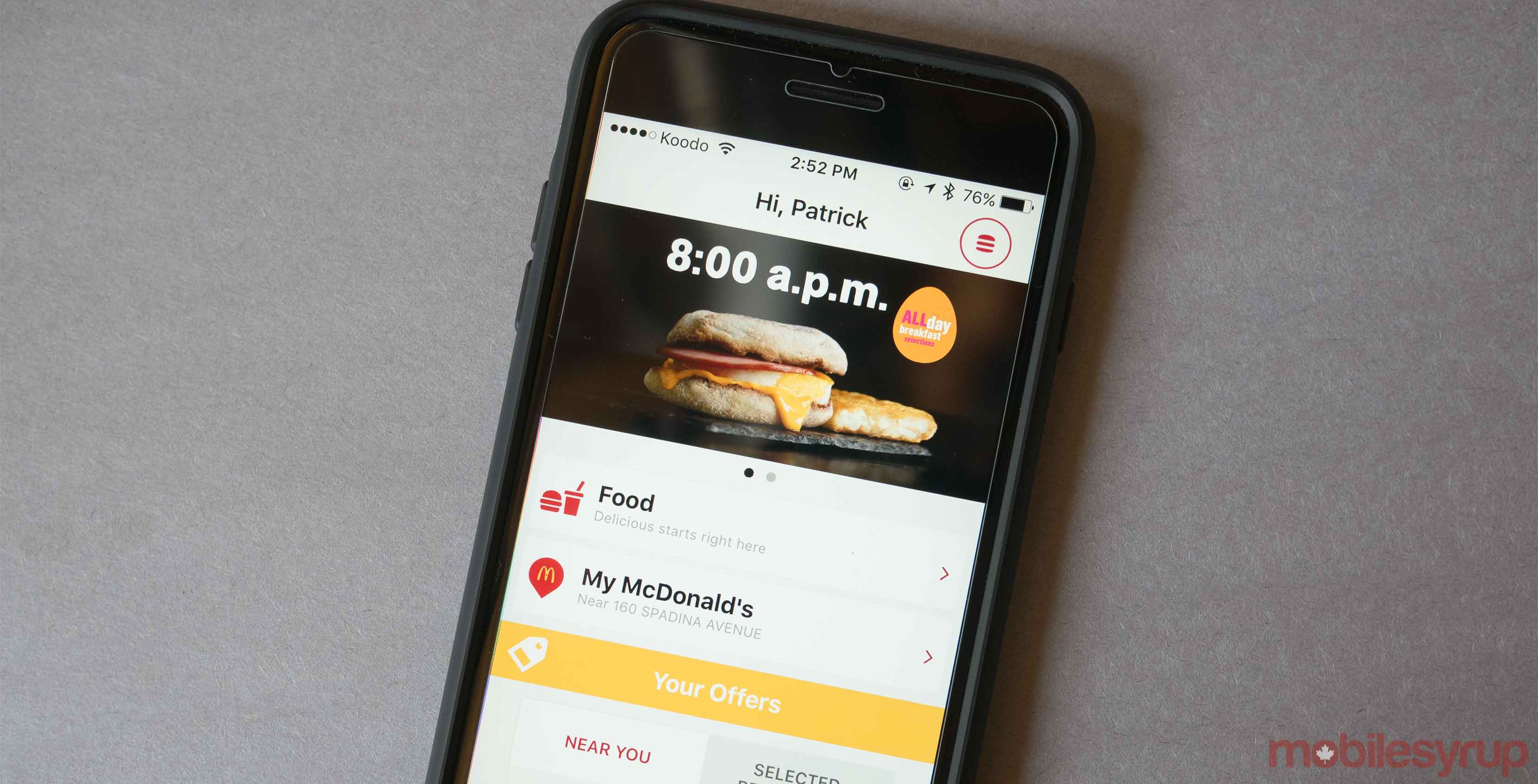 McDonalds mobile app