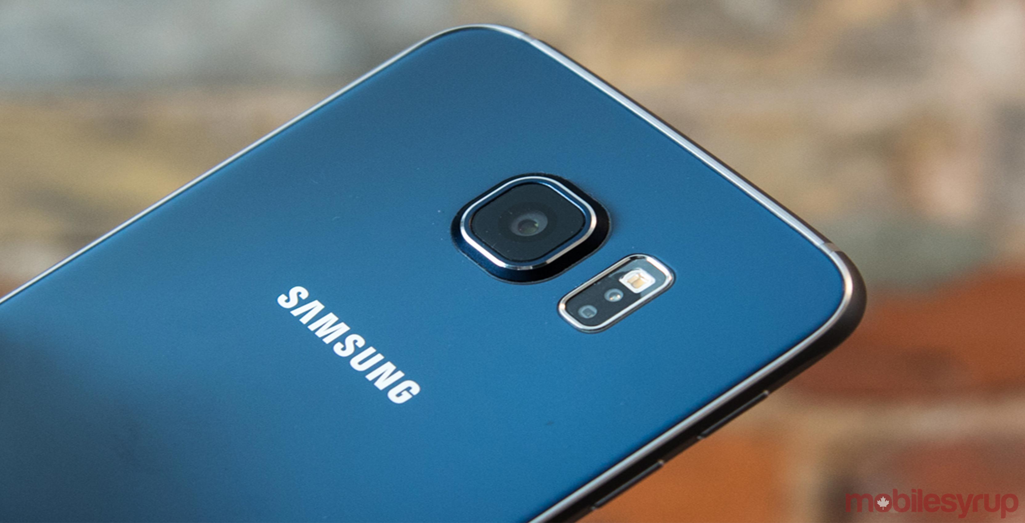 Back of Samsung Galaxy S6 smartphone