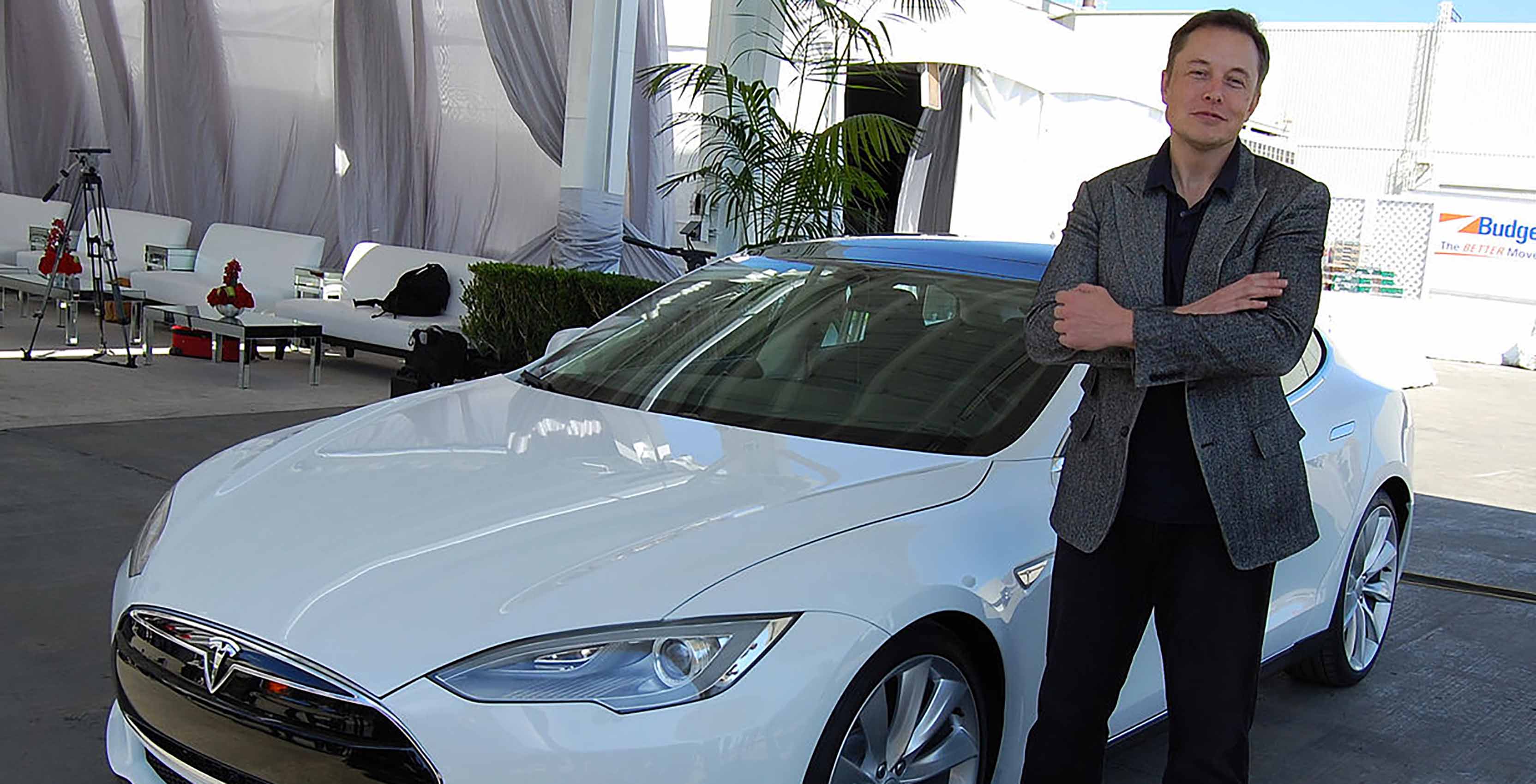 Elon Musk with Tesla