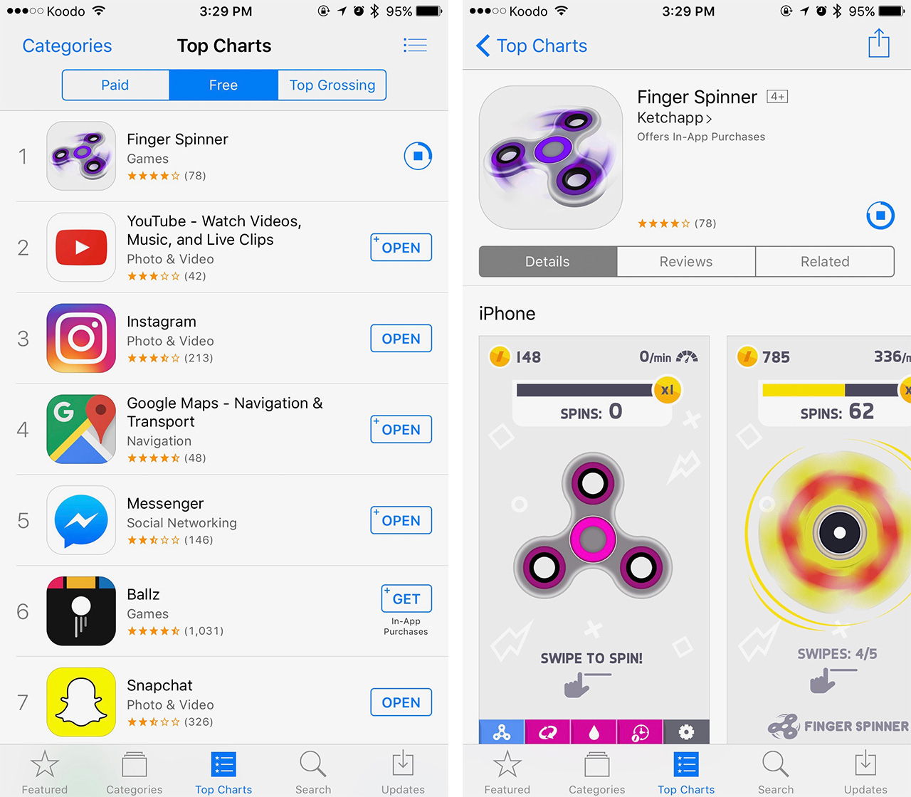 fidget spinner app store