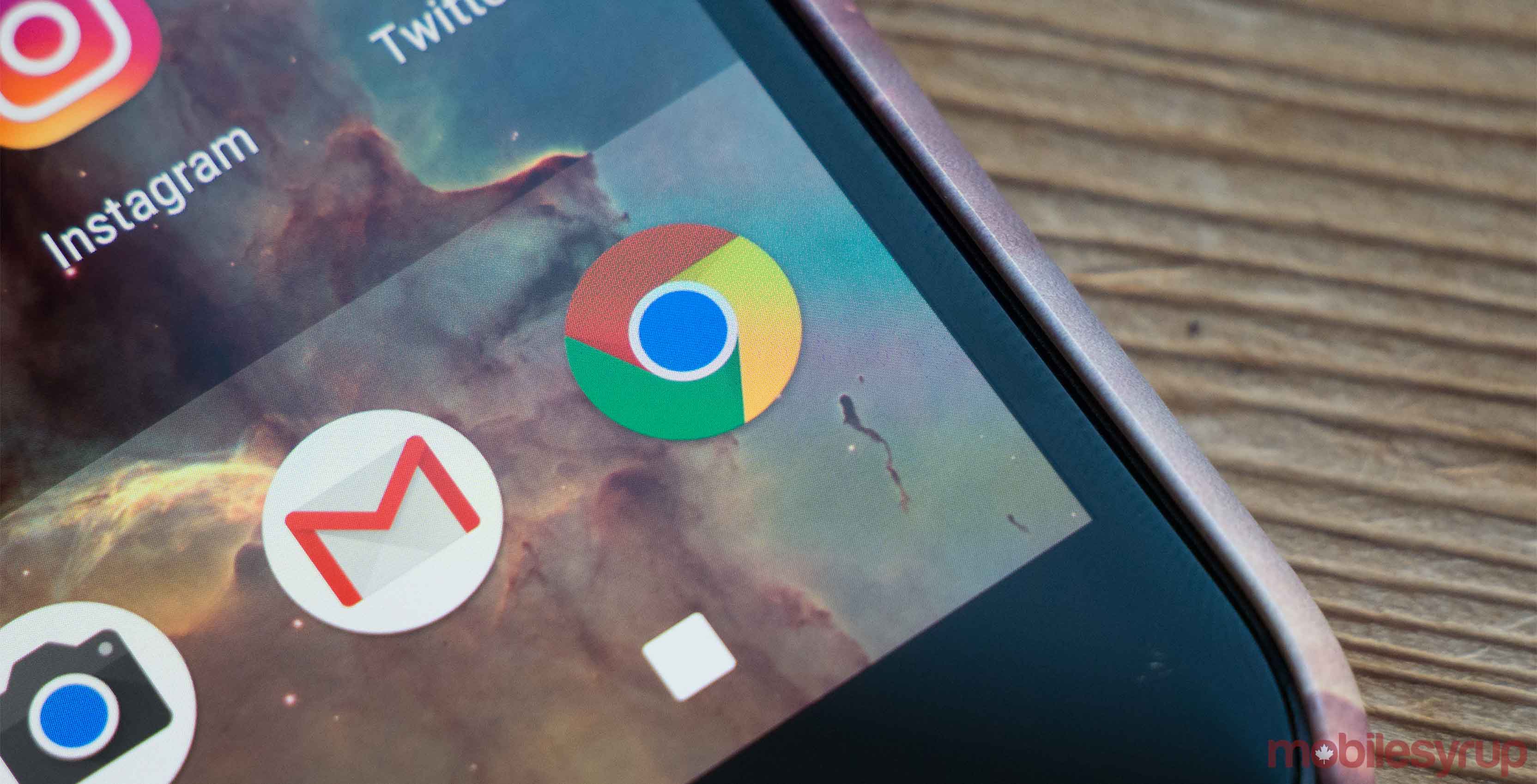 Google Chrome and G-mail app