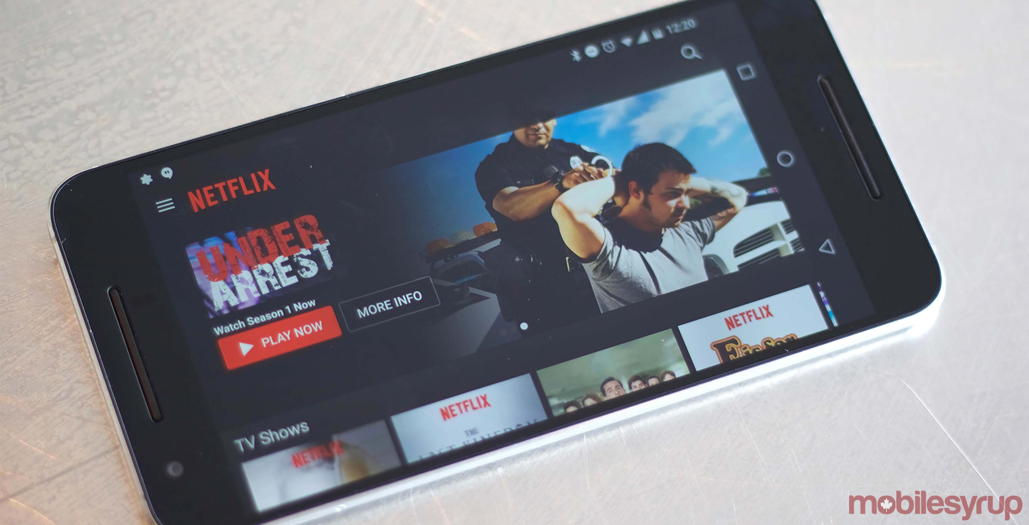 Netflix app on Android