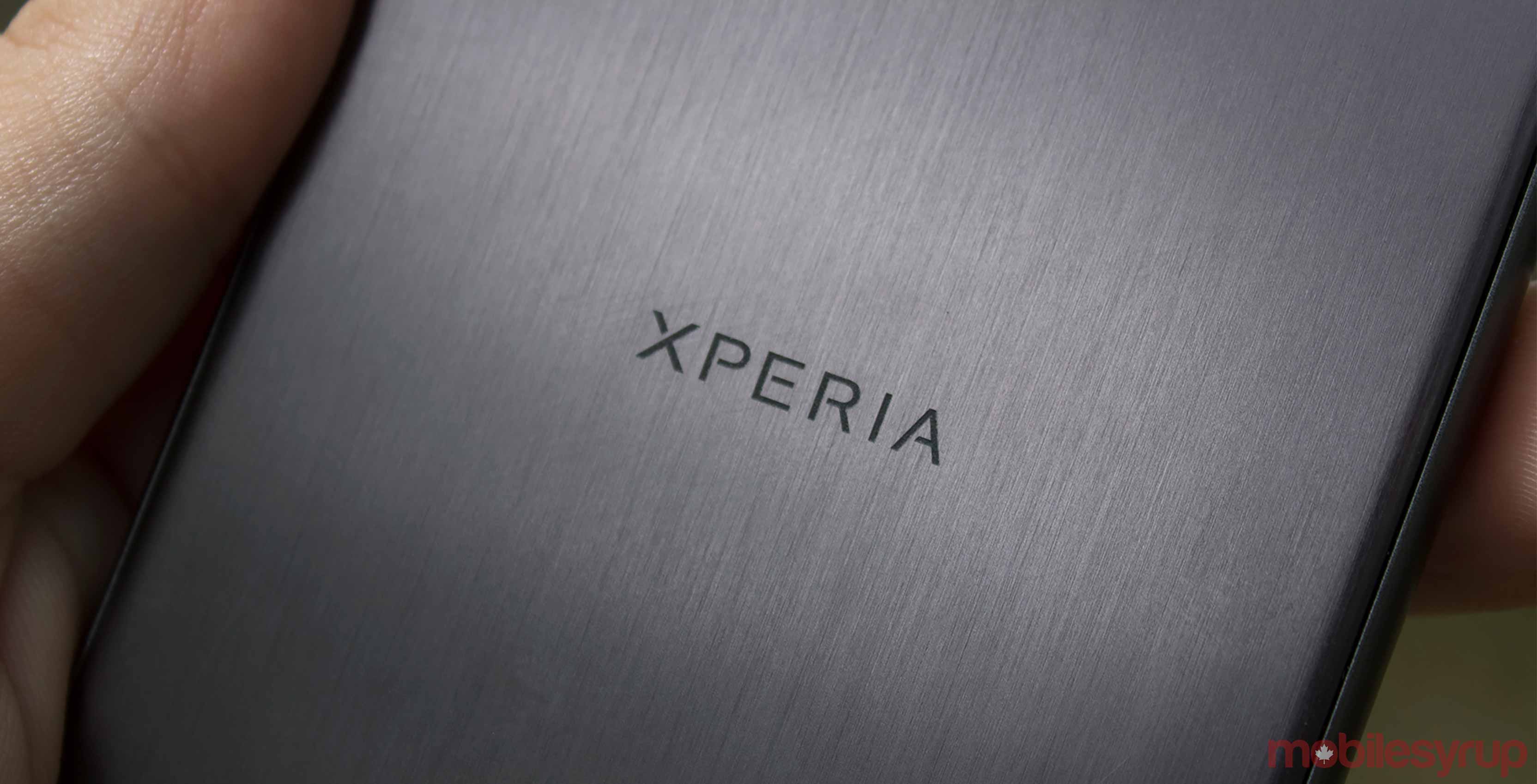 Rear of a Sony Xperia device