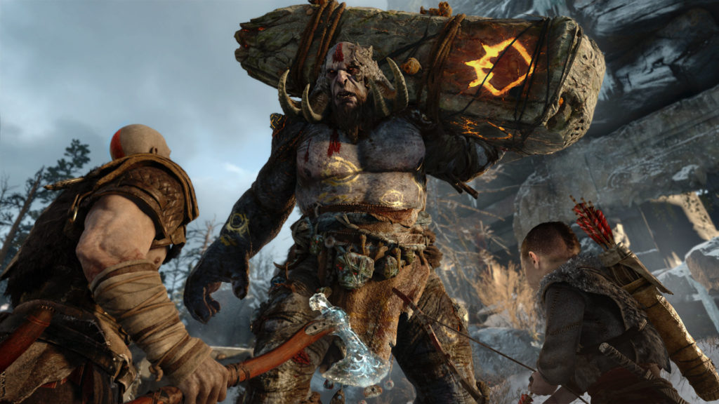 God of War PS4 screenshot Kratos and son