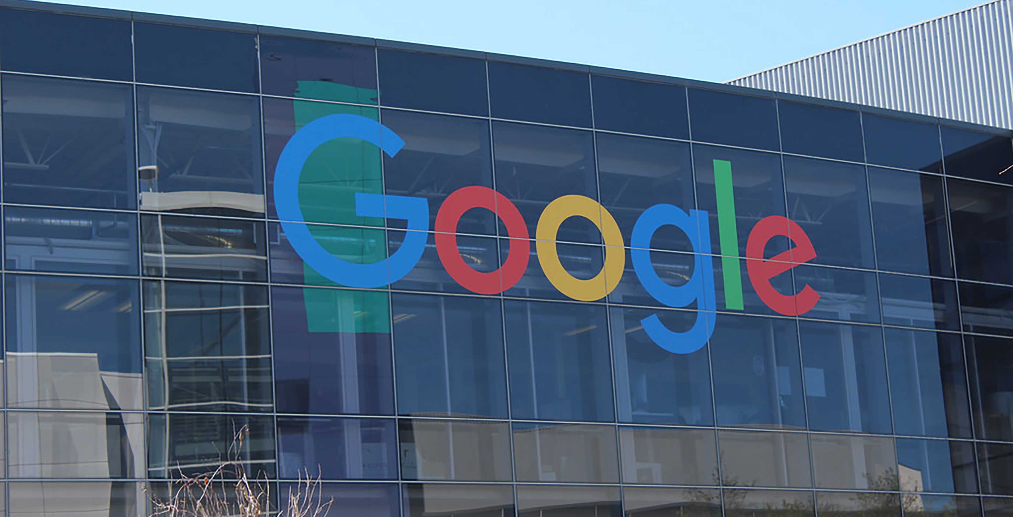 Google HQ logo on building