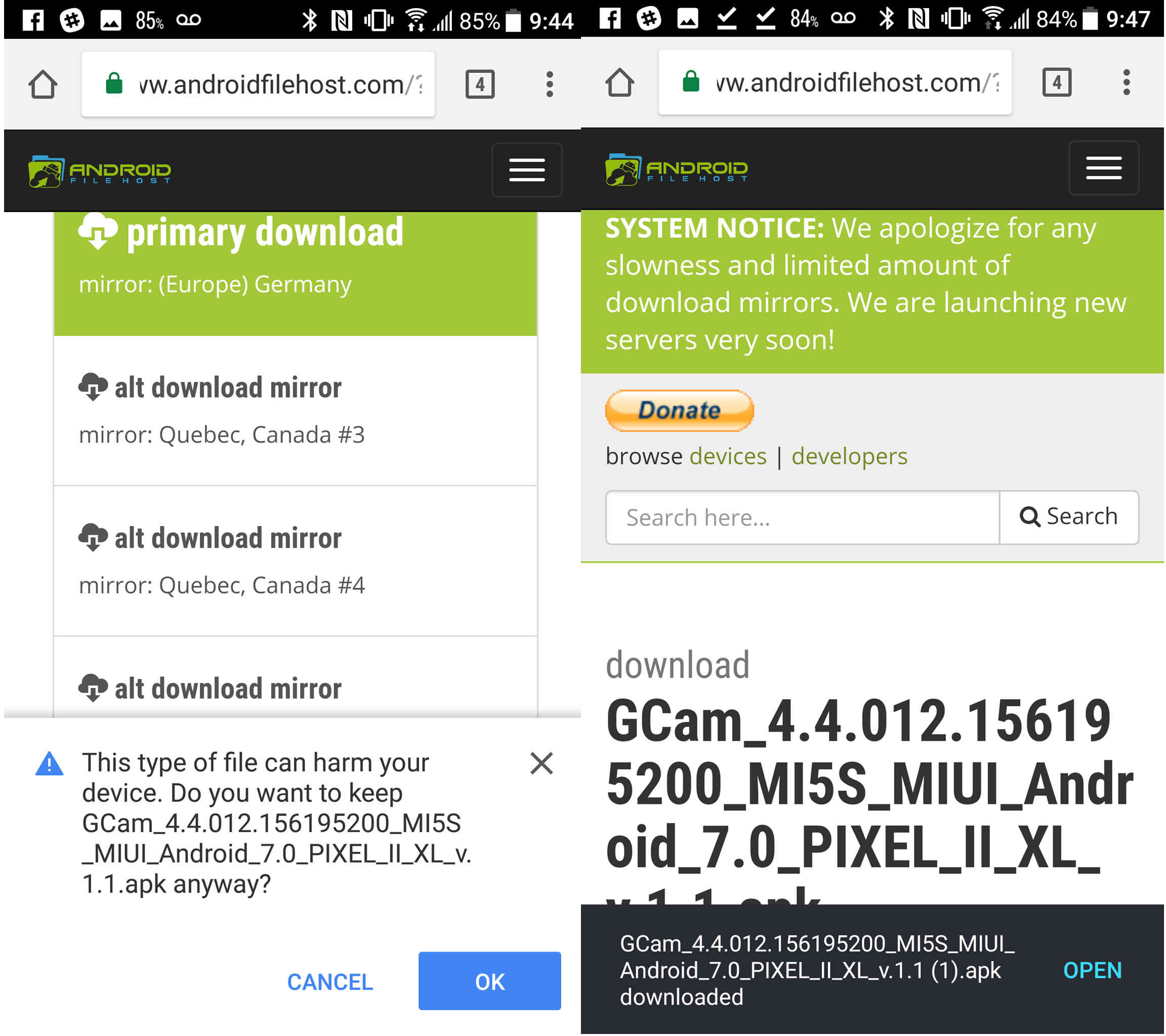 An image showing an Android phone asking permission to install a third-party application