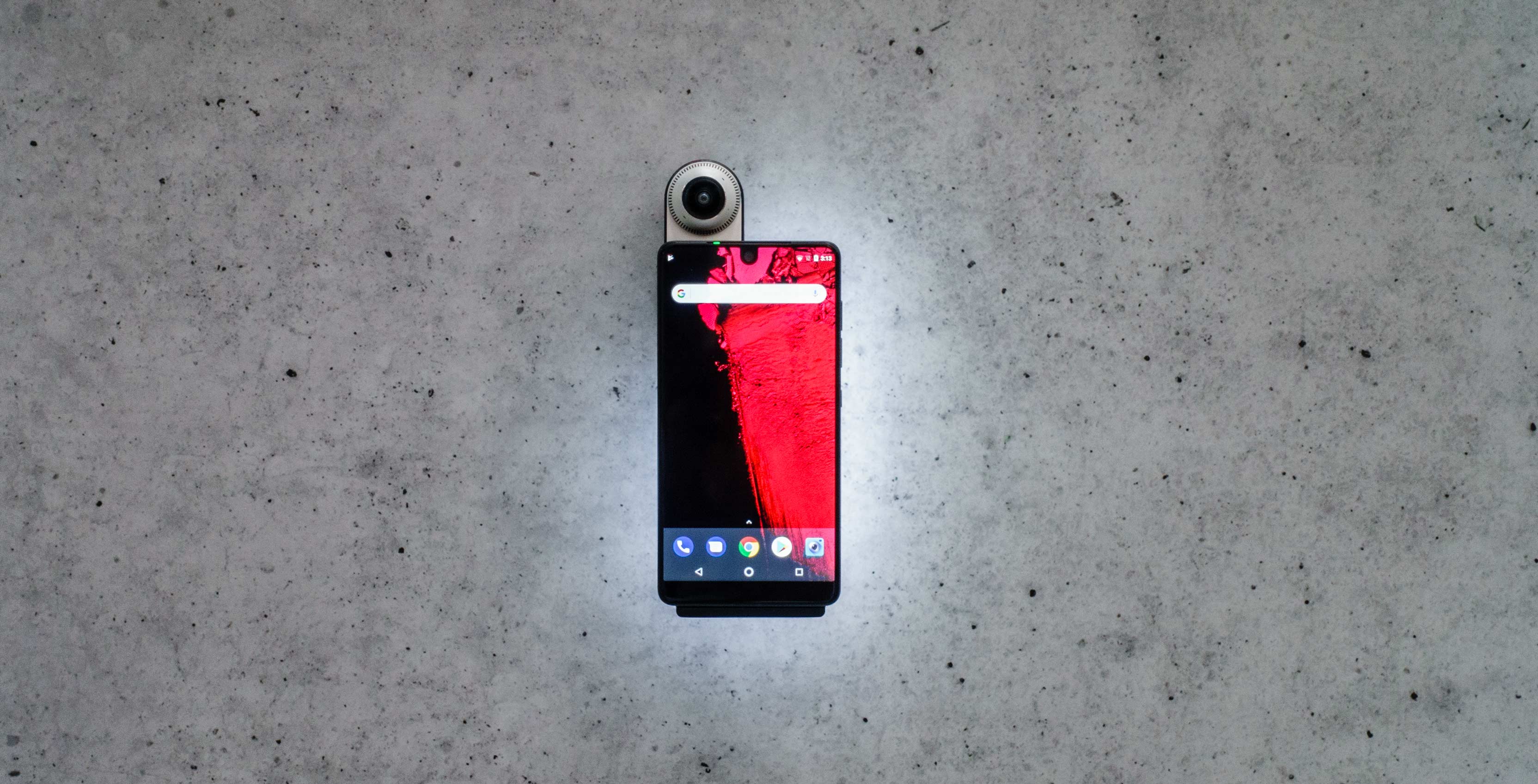 Essential Phone concrete display