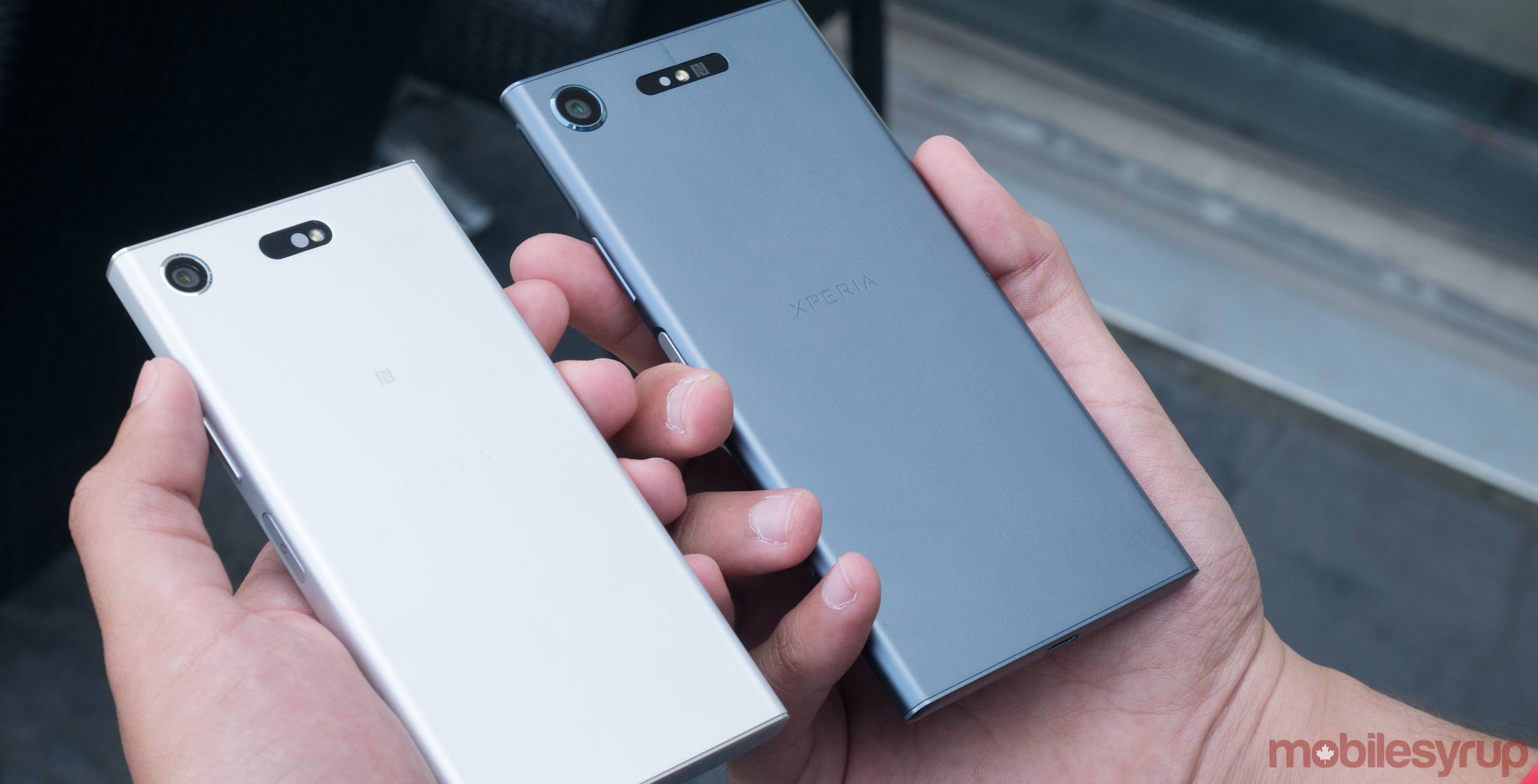 Sony Xperia XZ1 and XZ1 Compact side by side
