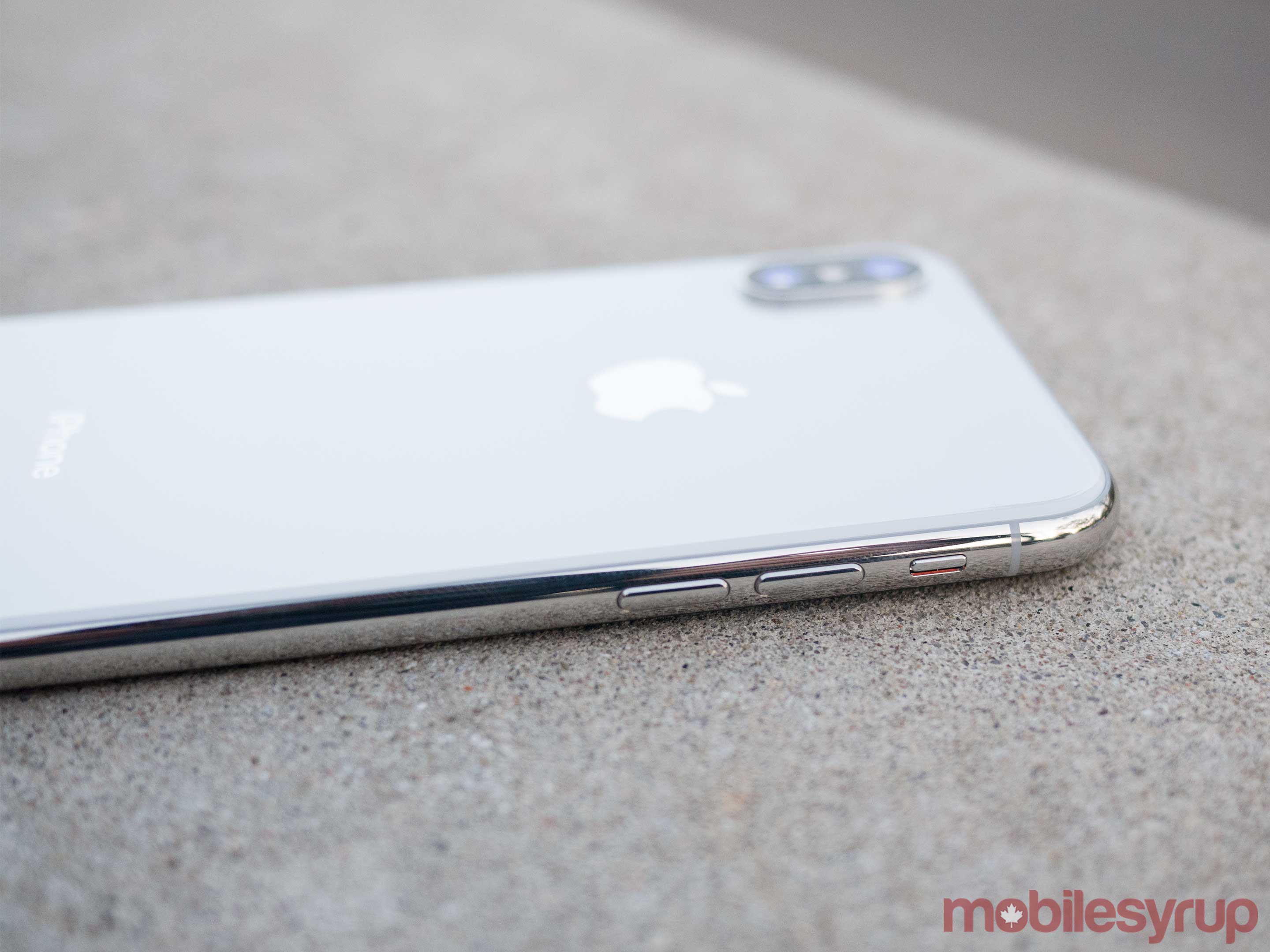 iPhone X side aluminum bezel