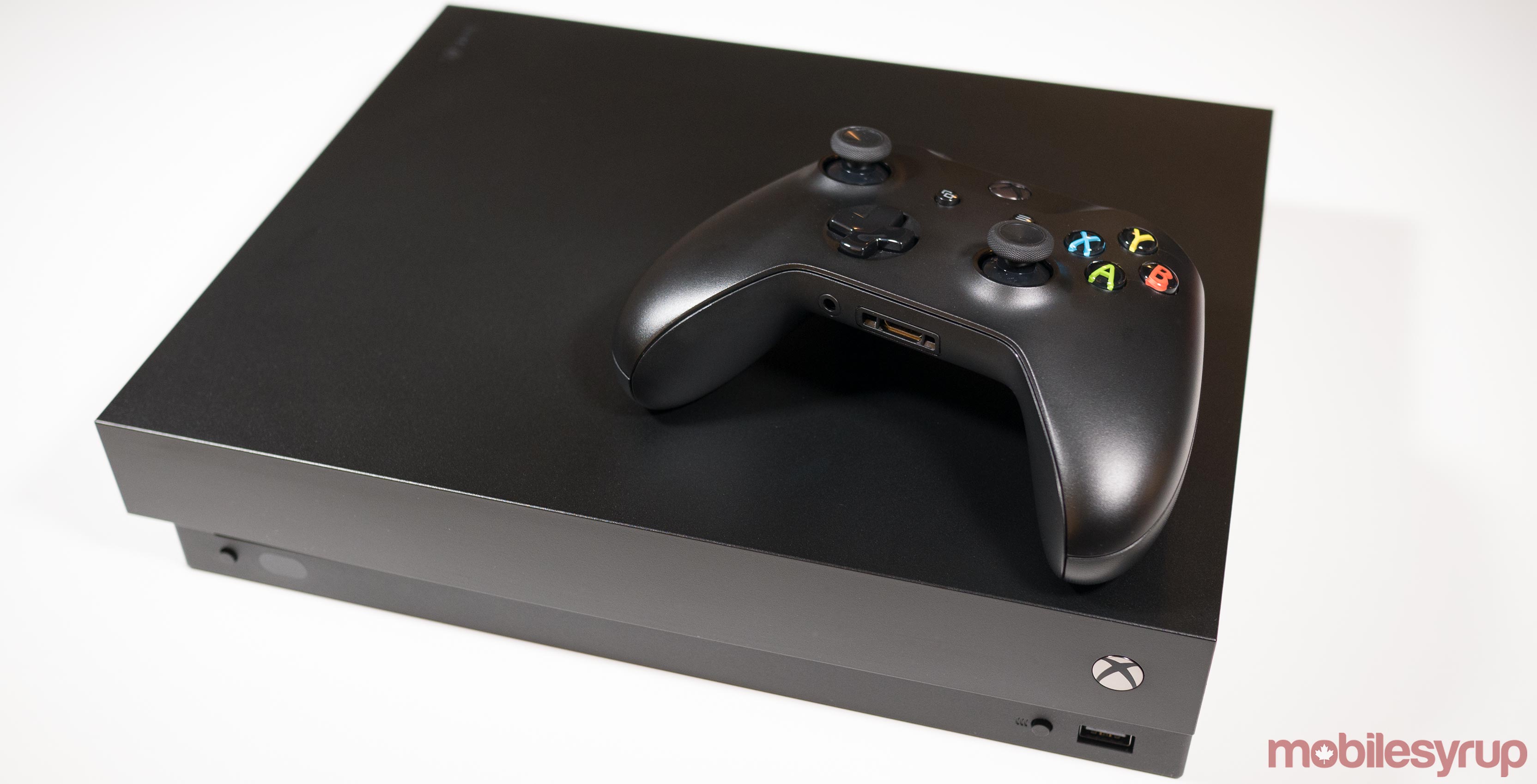 Xbox One X with controller