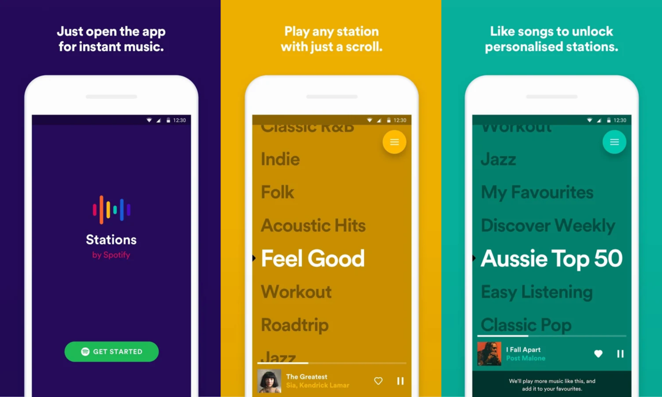 Spotify's new Stations app