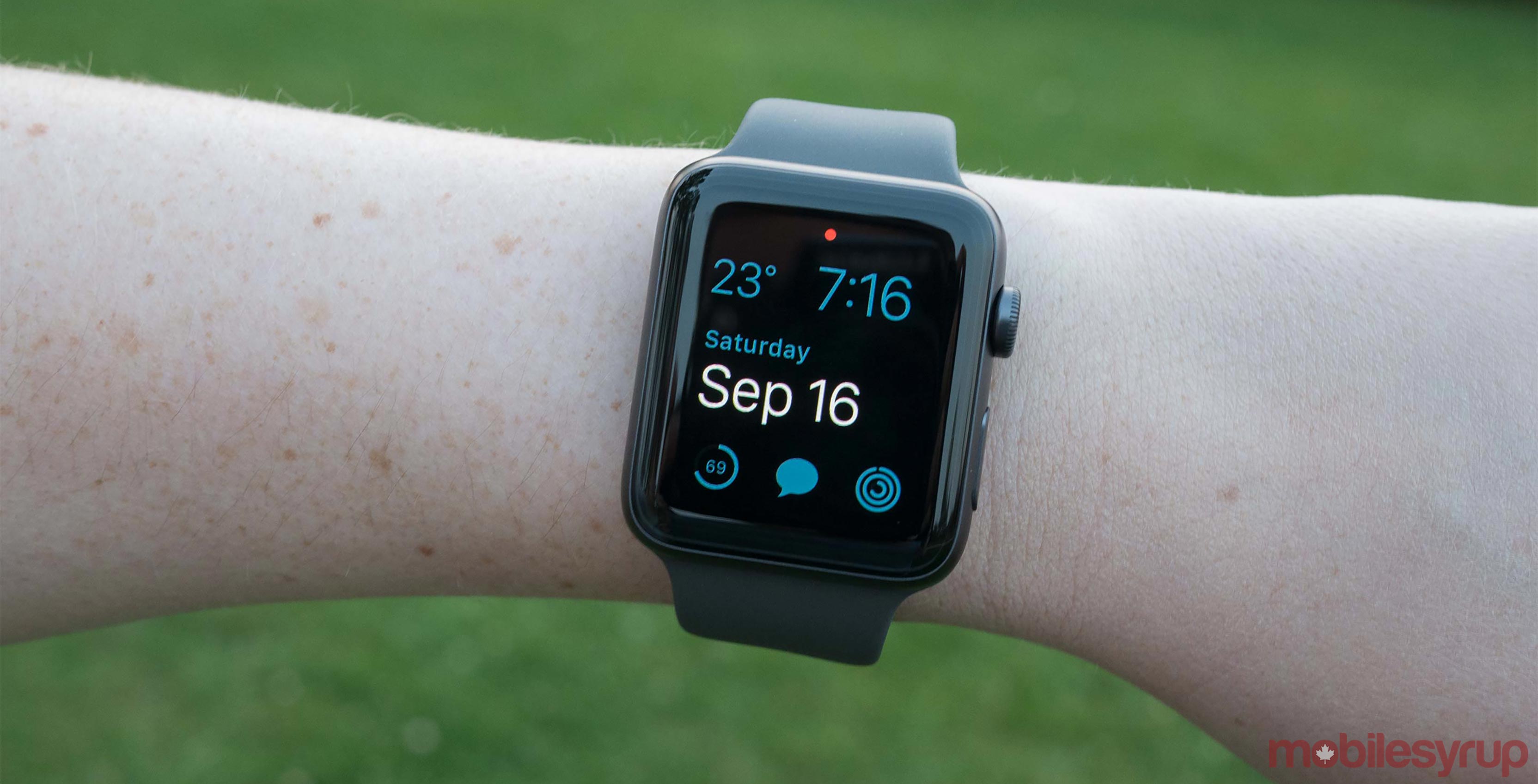 Apple Watch Series 3 on wrist