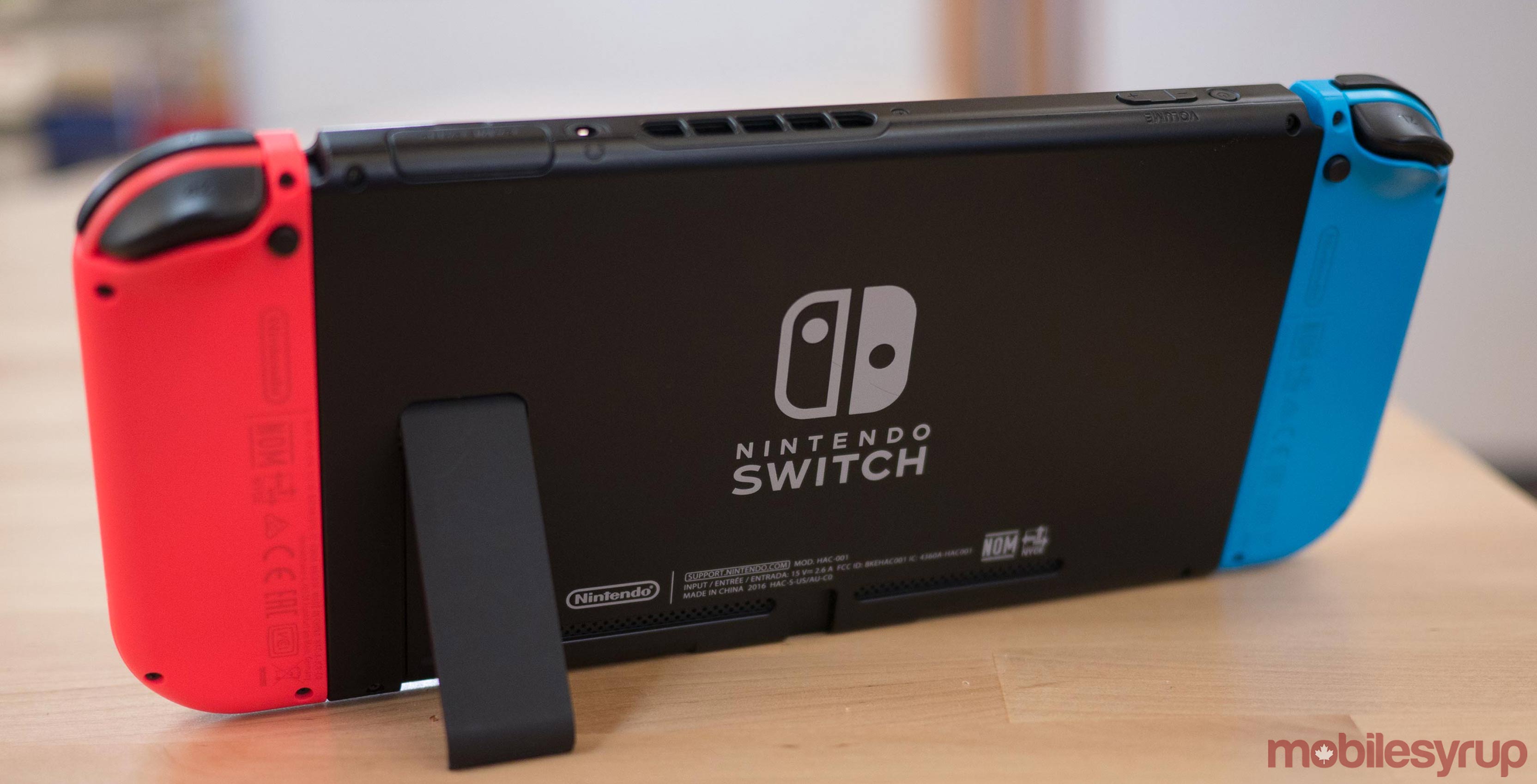 Nintendo Switch, as seen from behind