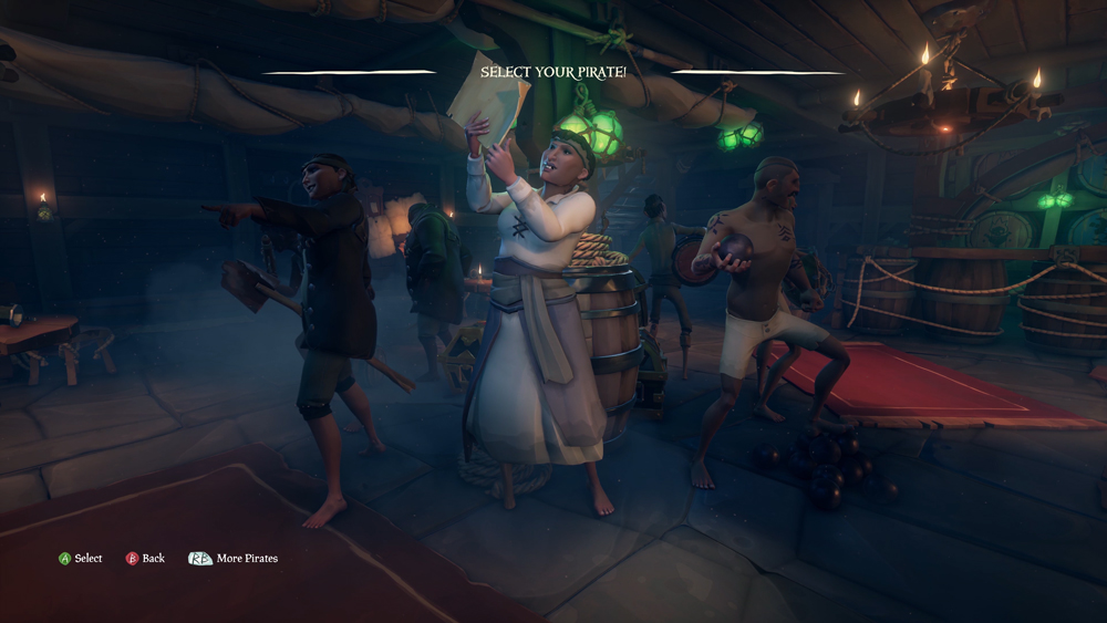 Sea of Thieves character selection