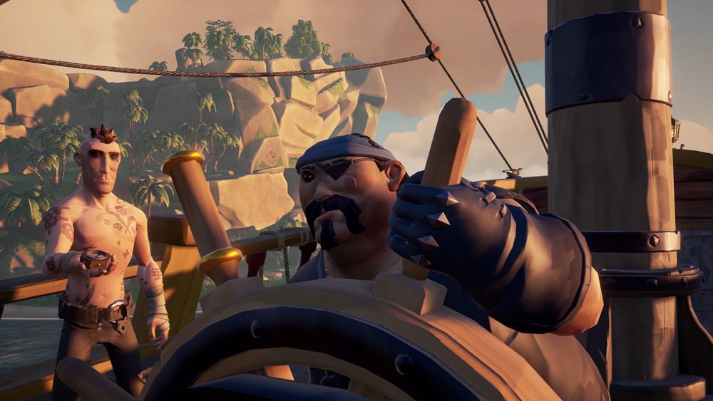 Sea of Thieves steering ship