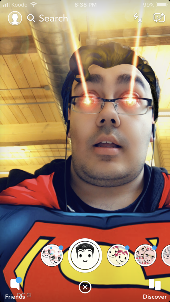 Superman Snapchat filter 