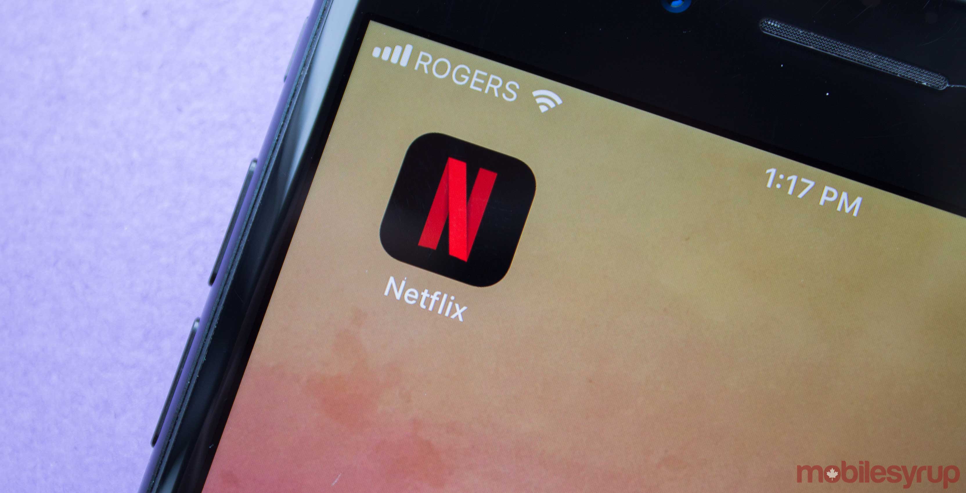 Netflix app on phone