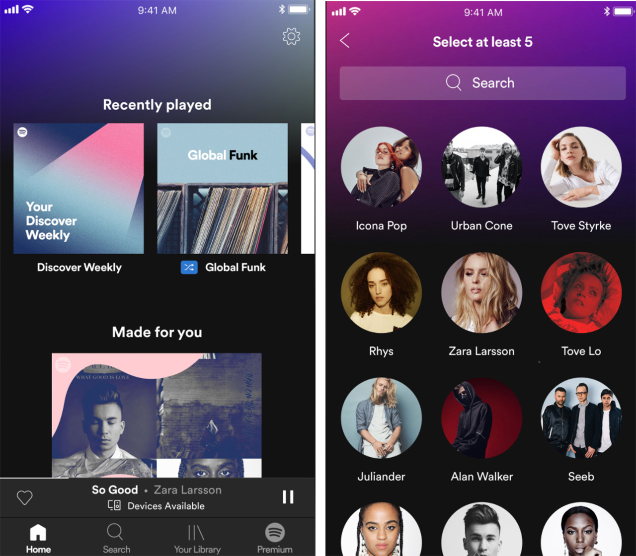 spotify redesign
