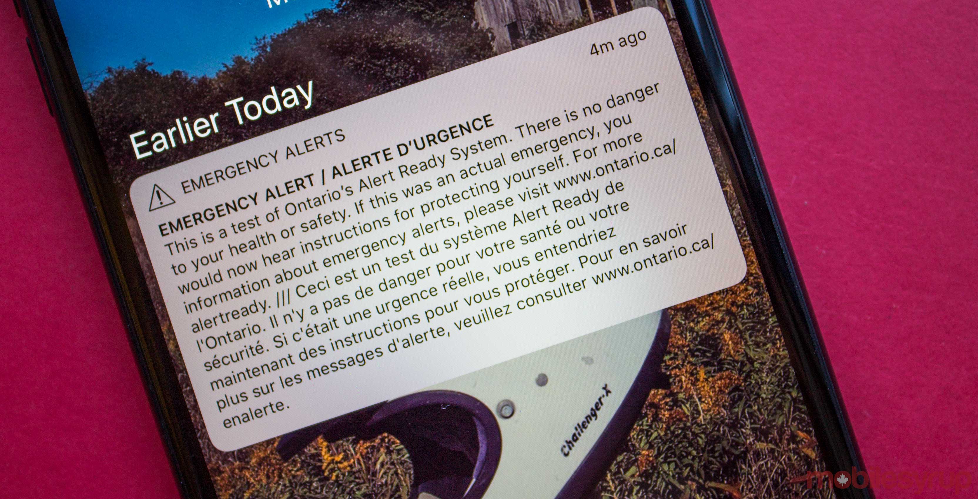 Ontario’s first emergency text alert gets a mixed reception