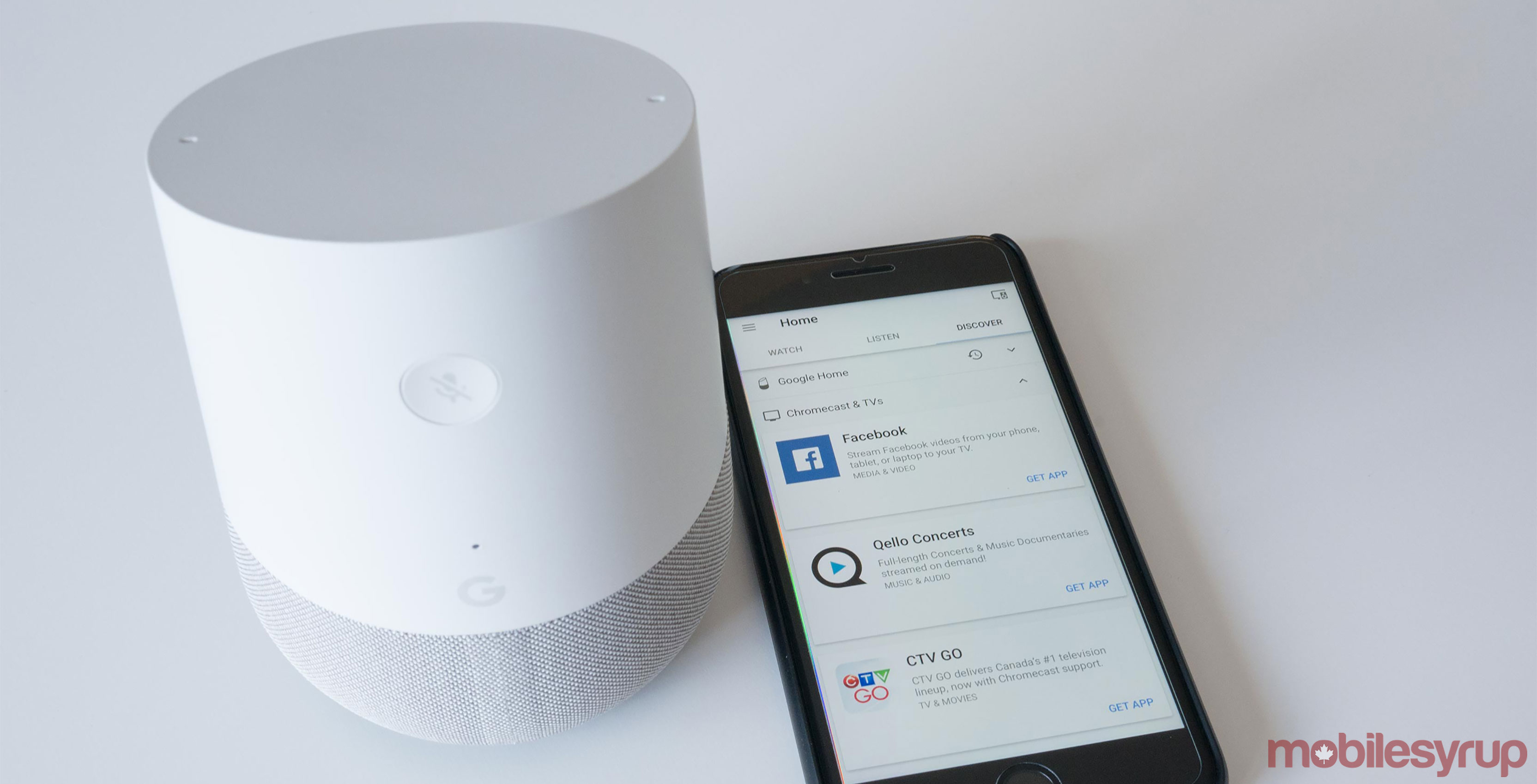 Google Home with Home header