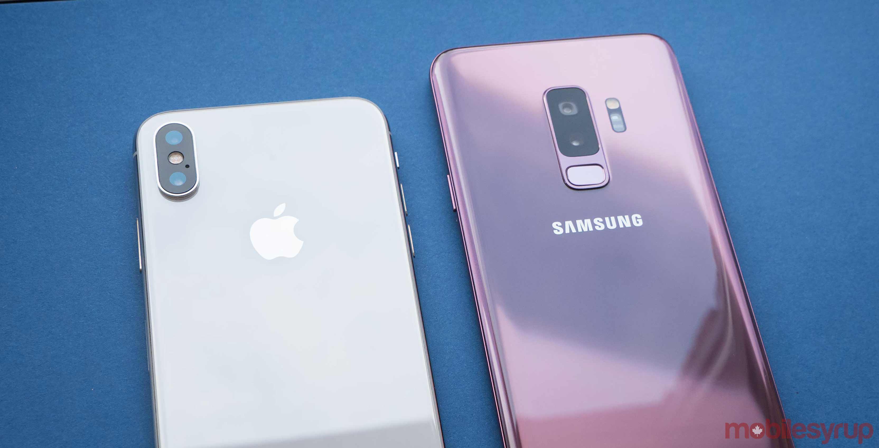 Samsung Galaxy S9 and iPhone X