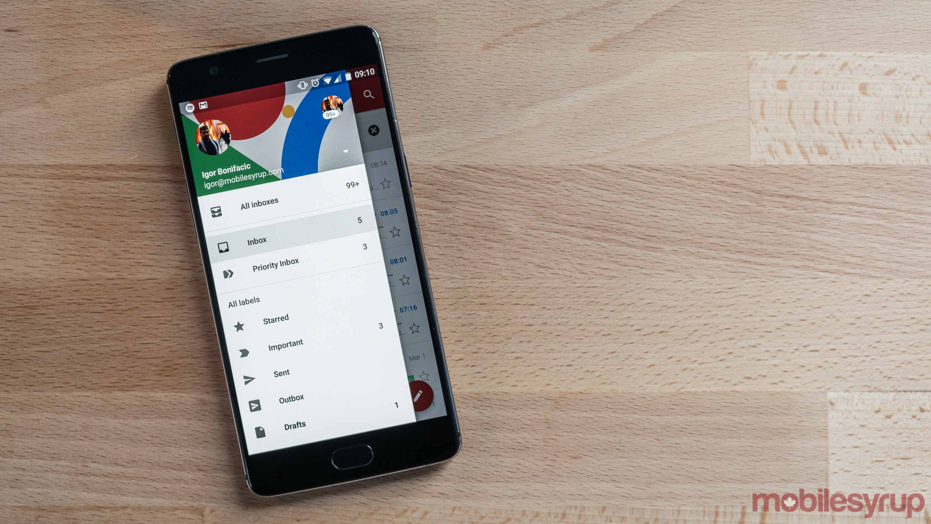 Gmail app on Android phone
