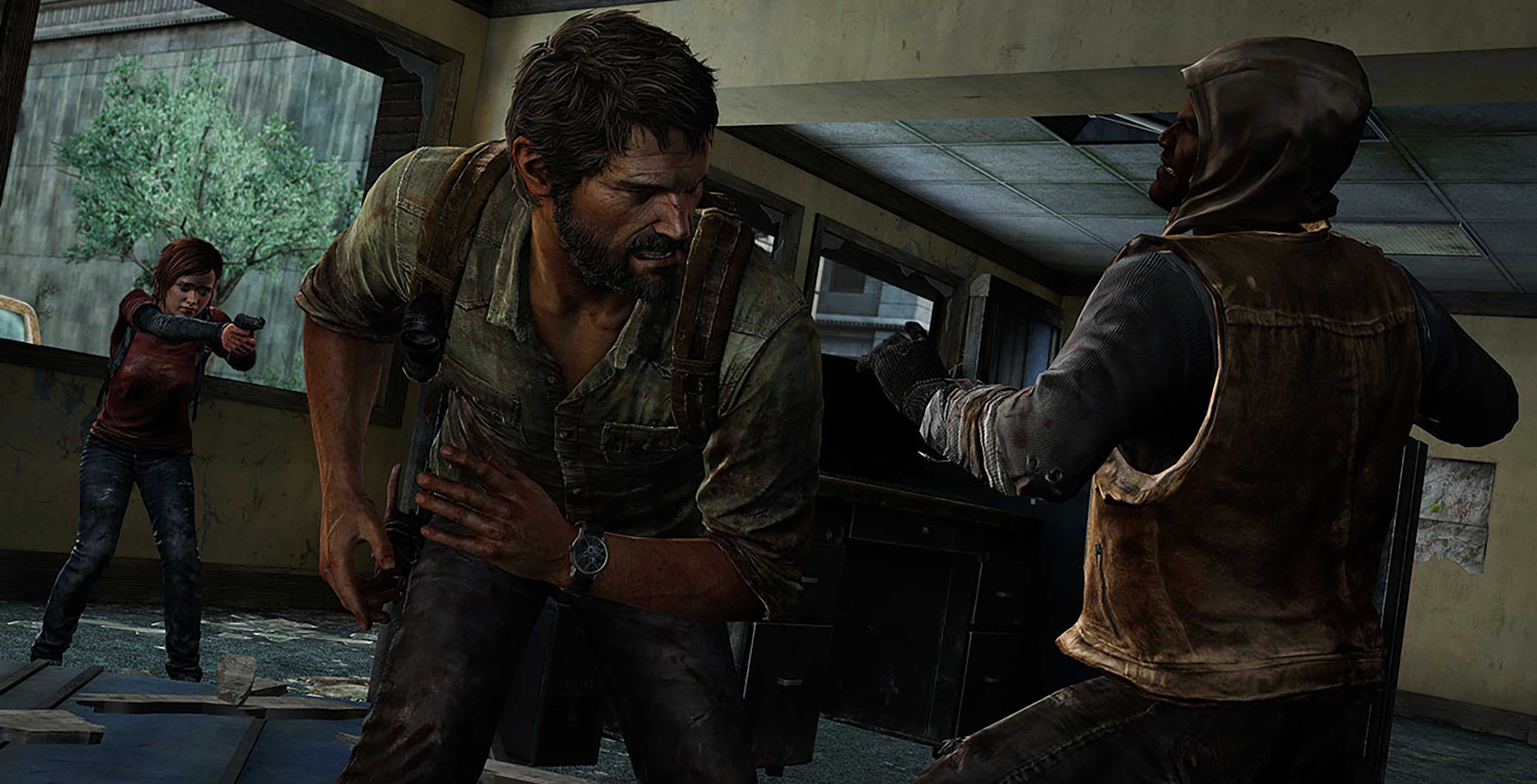 The Last of Us Remastered Joel and Ellie versus human