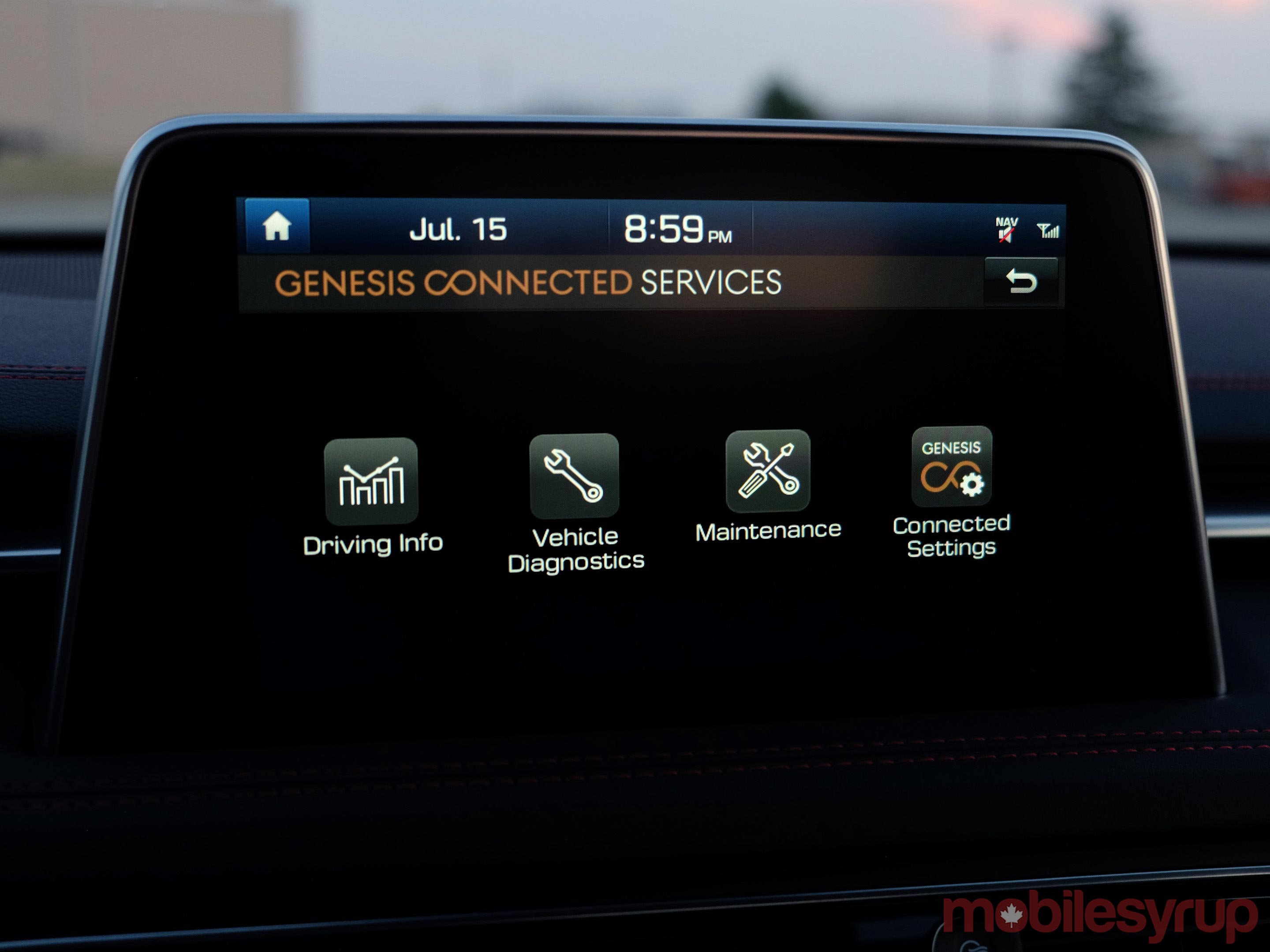 Hyundai Genesis G70 connected services