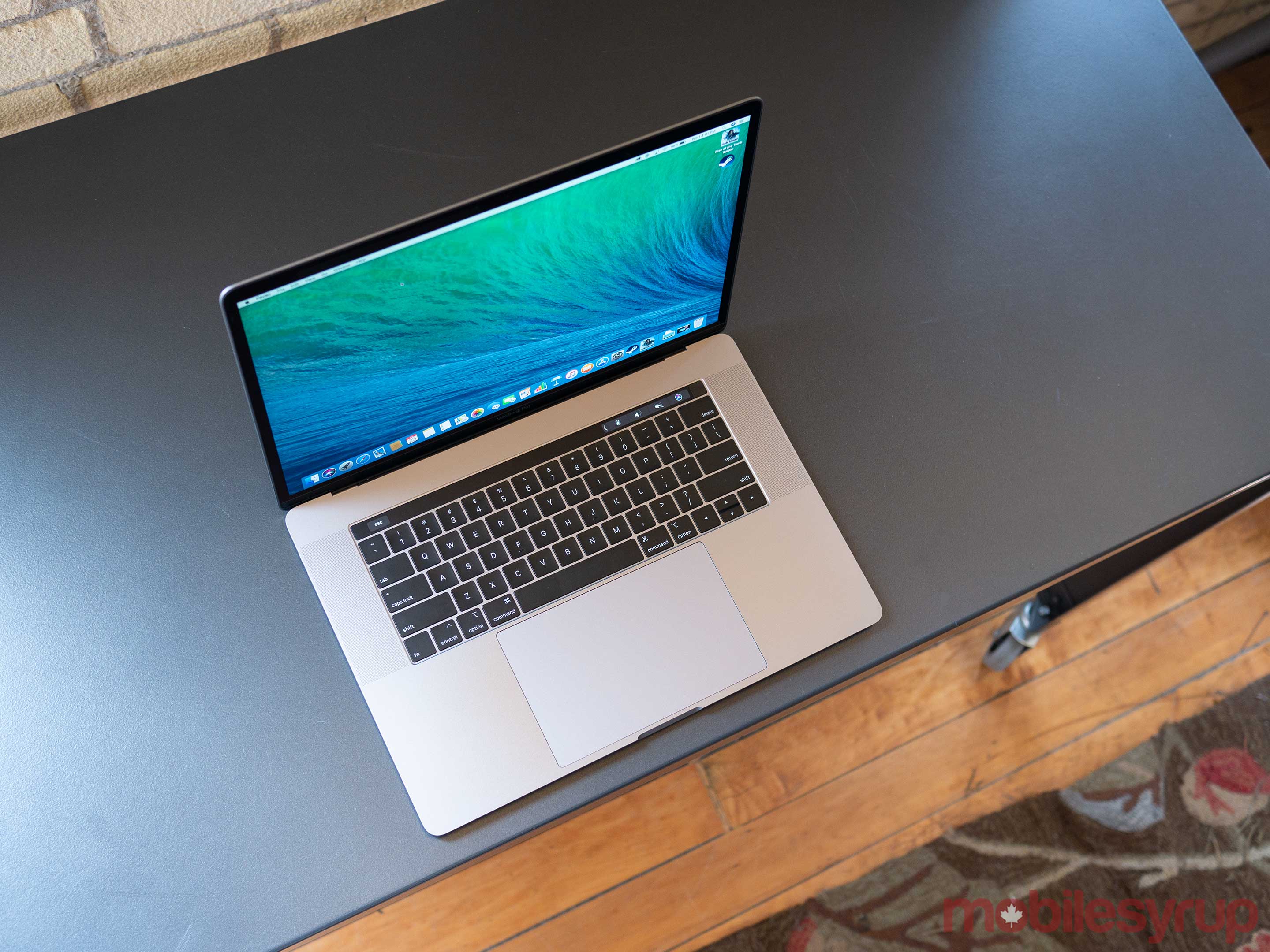 MacBook Pro 2018 top down shot