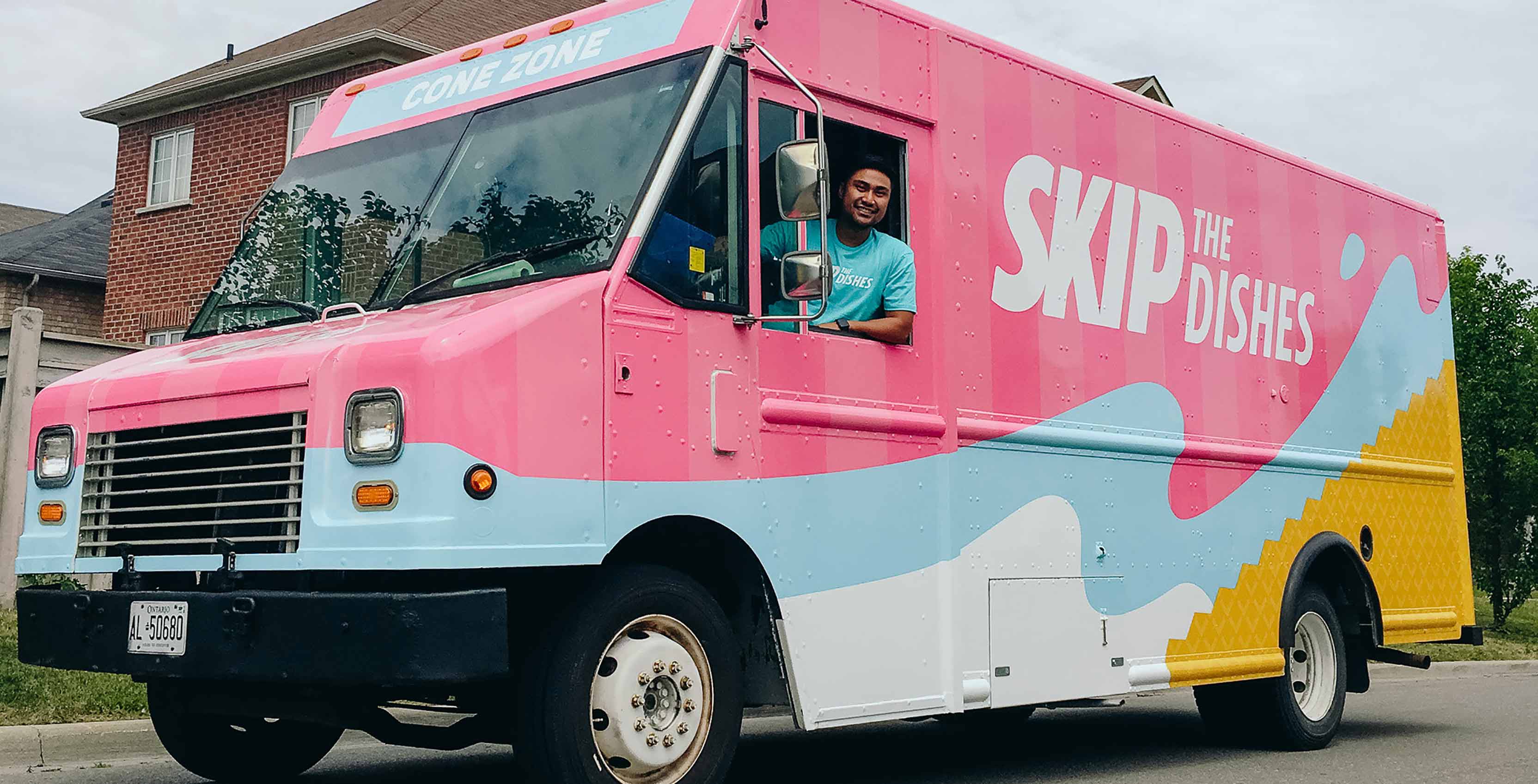 SkipTheDishes ice cream truck
