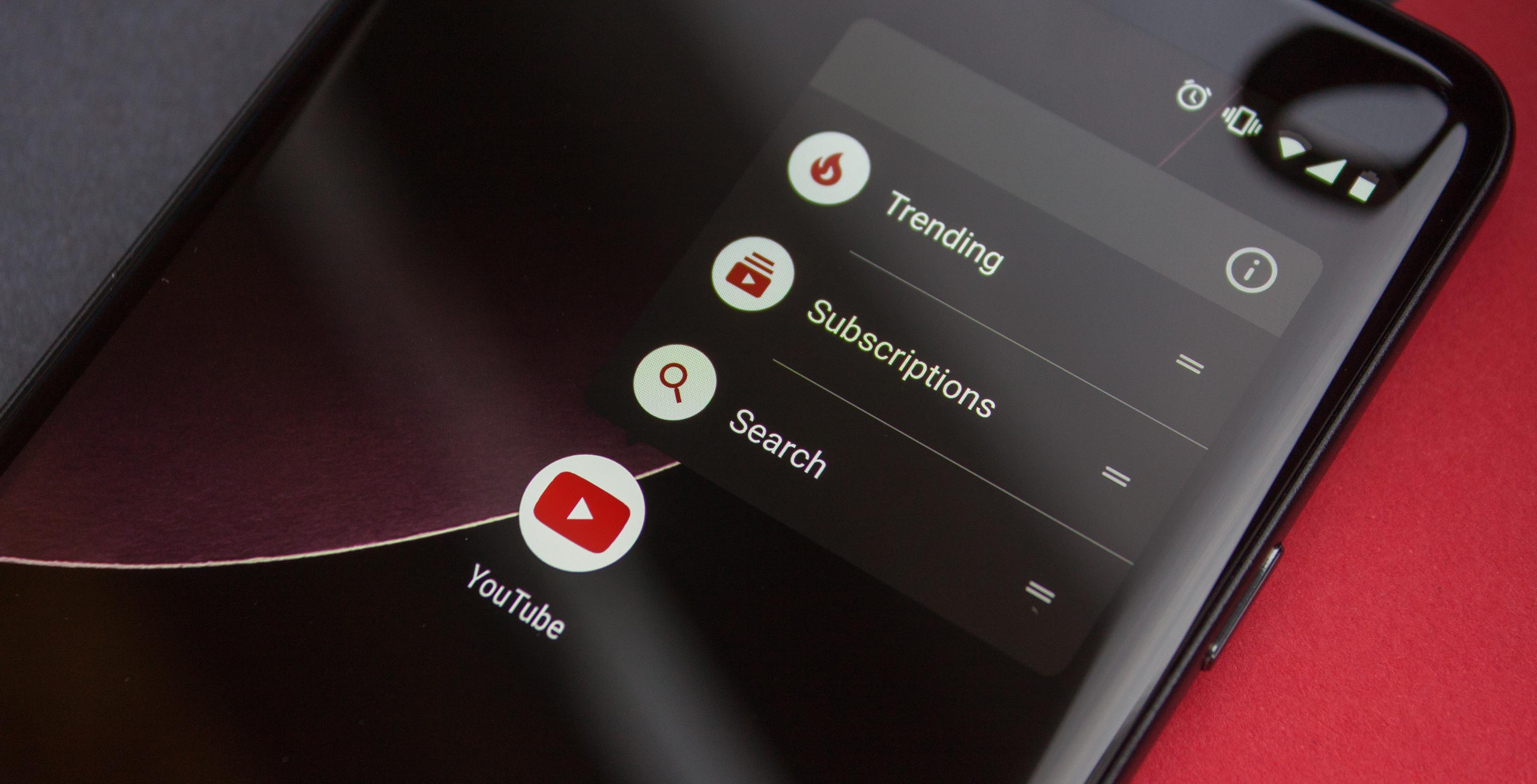 YouTube app icon on Android